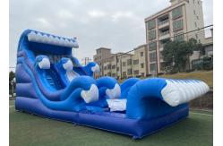 China Splash Inflatable 0.55mm PVC Water Slide With Swimming Pool supplier