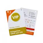 Punch Hole RFID Event Badges Smart RFID Chip Vip Pass ID Card With Lanyard for sale