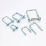 Class 4 Round Head Semi Trailer Suspension Part Square U Bolt With Nuts Customizable For Truck Or Trailer for sale