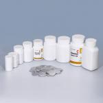 50ml Small Customized White Aluminum Foil Seal Cap Pill Bottle for Capsules Packaging for sale
