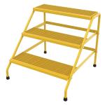 Yellow 3 Step Aluminum Step Stool 500lbs Lightweight Aluminium 3 Step Ladder for sale