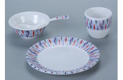 China FDA Approved 16pc Melamine Dinnerware Set For Indoor supplier