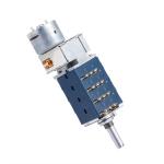 Motorized RK27LOG Stereo Potentiometer Four Gang Smooth Cylindrical Shaft For Audio for sale