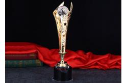 China Crystal Globe Hollowing Out Custom Trophy Awards Polishing Surface With Gift Box supplier