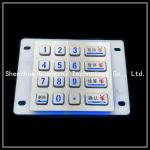 LED light SUS304 IP67 waterproof numeric keypad for car washing machine for sale