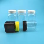 320ml Medicine Plastic Food Jars Square Honey PET Bottle With Tamper Evident Cap for sale