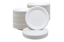 China Fruit Eco Compostable Sugarcane Plates Round Biodegradable Sugarcane Bagasse Plates supplier