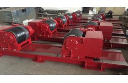 China Red Bolt Adjustable Pipe Stands , Heavy Duty Welding Roller Beds With PU Wheel supplier