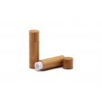 Custom Empty Cosmetic Lip Balm Tube Bamboo Covered Lipstick 3.5g