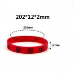 Slogan Watchword Printed Silicone Bracelets Custom Football Fans Sports Silicone Wristbands