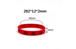 China Slogan Watchword Printed Silicone Bracelets Custom Football Fans Sports Silicone Wristbands supplier