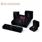 Custom Logo Lint Jewelry Box Packaging Necklace Earring Bracelet Set Jewelry Display Storage Box Jewelry Box for sale