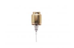 China Aluminum Crimp Perfume Sprayer Shiny Gold Non Spill With Collar Fea15 Mist supplier