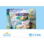Chemical Free Non Toxic Healthy Dr Brown Infant Baby Diapers , Cotton Backsheet for sale