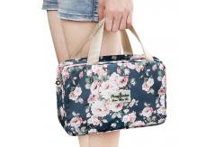 China Flower Design Polyester Cosmetic Makeup Bag Set supplier