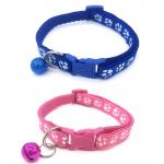 Footprint Cat Dog Collar Patch Cloth Kitten E Collar With Bell