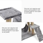 Multilayer Cat Climbing Tower SISAL MDF Cat Scratching Poles Trees