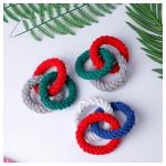 No Stuffing Dog Toys Knot Rope Cotton Colourful for sale