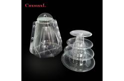 China New Style Small Plastic 4 Layers Macaron Tower 47pcs Wholesales supplier