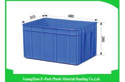 China Big Capacity Plastic Stackable Containers Warehousing Transportation Blue supplier