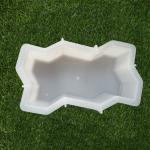 Road Interlocking Tiles Rubber Plastic Paver Mould 25*25*4.5cm Size for sale