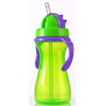 Green Purple 9oz 290ml Baby Weighted Straw Cup With Handle