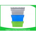 60 Litre Plastic Attached Lid Containers / Lidded Plastic Storage Box