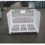 Powder Coated Collapsible Wire Container Rust Resistant Long Life Span for sale