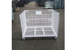 China Powder Coated Collapsible Wire Container Rust Resistant Long Life Span supplier