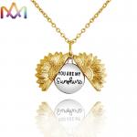 Engraved 304 Stainless Steel Copper You Are My Sunshine Necklace for sale