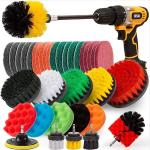 37 pieces brush attachment drill set, power scrubber drill brush kit for sale