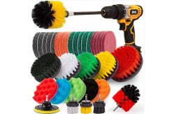 China 37 pieces brush attachment drill set, power scrubber drill brush kit supplier