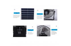 China DC Solar Cell Portable Rechargeable Desktop Fan 12H LED Lamp Solar supplier