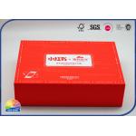 Red Spot UV Embossing Paper Gift Box With Soft Touch Film For Skin Product for sale