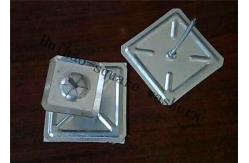 China Square Metal Self Locking Washer With Beveled Edges 64x64mm For Insulation Pins supplier