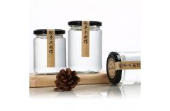 China 180ml / 280ml Honey Clear Mason Jars , Durable Metal Lid Empty Jam Jars supplier