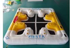 China Water Proof Fiesta Inflatable Floating Island , Family Inflatable Boat supplier