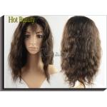 Long Brown Curly Brazilian Human Hair Full Lace Wigs for Thin Hair 120g - 200g for sale