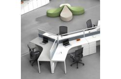 China Customize Y Shaped Desktop 4 6 8 Person Wooden Office Partition Workstation supplier