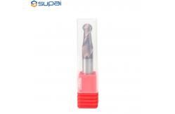 China 2 Flute Carbide Ball Nose End Mill HRC55 With AICrSiN Coating OEM / ODM supplier