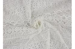 China Textile Milk Silk Soft Water Soluble Guipure Women Dress Processing Lace Fabric supplier