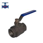 Two-Piece Type 1000WOG Cast Steel WCB NPT BSP Female Threaded Ball Valve for sale