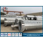 Polygonal Electrical Power Pole For 110KV Medium Voltage Transmission Flange Mode for sale