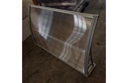China Split Panel Polycarbonate Awning with Plastic Bracket for Easy Installation supplier