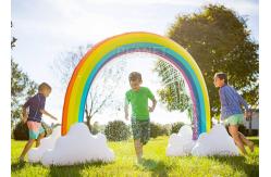 China Home Backyard Waves Inflatable Rainbow Arch Sprinkler For Kids supplier