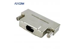 China 50Pin SCSI Connector Male Solder Cup MDR Connector With Metal Hood supplier