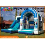 Playground Combo Inflatable Frozen Jumping Castle / Blow Up Water Slide for sale