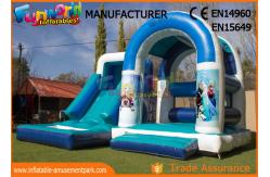 China Playground Combo Inflatable Frozen Jumping Castle / Blow Up Water Slide supplier