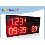 Semi - Outdoor LED Digital Clock With Time / Temperature Function 15kgs for sale