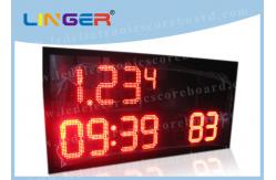 China Semi - Outdoor LED Digital Clock With Time / Temperature Function 15kgs supplier